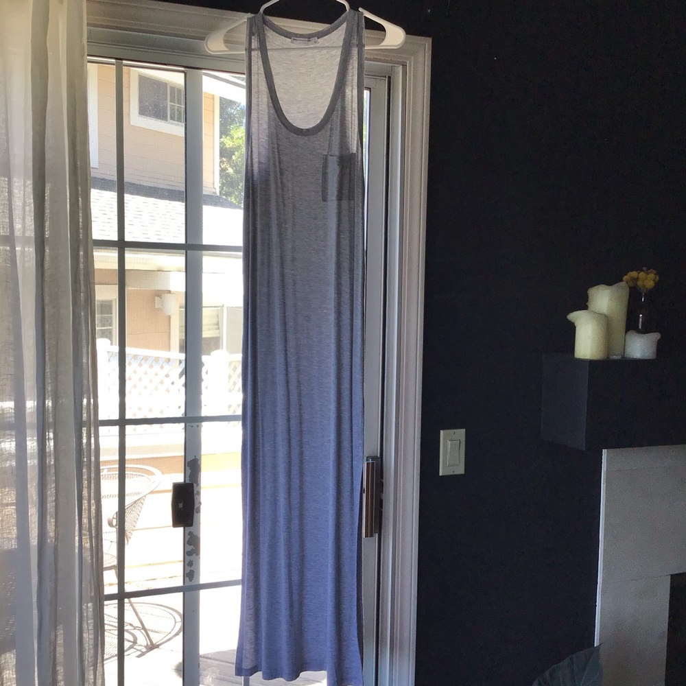 Grey floor length dress